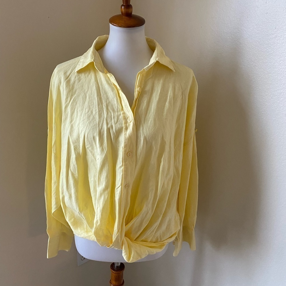 Cloth & Stone Linen & Rayon Blouse